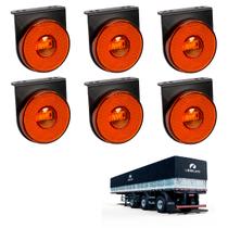 6 Lanterna Lateral Librelato LED Âmbar 85mm c/ Sup. - Conect