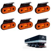 6 Lanterna Lateral Librelato LED Âmbar C/ Supt. - Fio