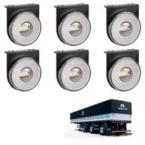 6 Lanterna Lateral Librelato LED Cristal 85mm C/ Supt. - Fio