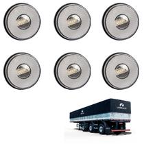 6 Lanterna Lateral Librelato LED Cristal 85mm Saída Fios