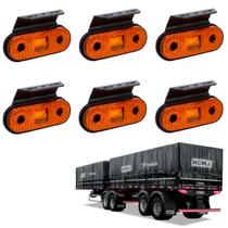 6 Lanterna Lateral Noma LED Âmbar c/ Suporte - Fio