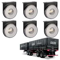 6 Lanterna Lateral Noma LED Cristal 85mm c/ Sup. - Conect.