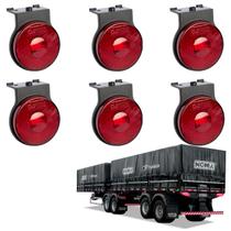 6 Lanterna Lateral Noma LED Rubi 65mm Suporte - Conector