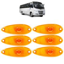 6 Lanterna Lateral para Ônibus Caio Mascarello Marcopolo 1 LED AM BIVOLT