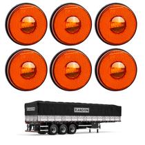 6 Lanterna Lateral Randon LED Âmbar 85mm Saída Fios 6 Lanterna Lateral Randon LED Âmbar 85mm Saída Fios