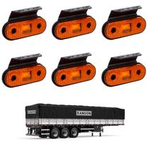 6 Lanterna Lateral Randon LED Âmbar c/ Suporte - Fio 6 Lanterna Lateral Randon LED Âmbar c/ Suporte - Fio