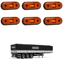 6 Lanterna Lateral Randon LED Âmbar Saída Fios 6 Lanterna Lateral Randon LED Âmbar Saída Fios