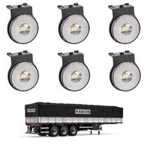 6 Lanterna Lateral Randon LED Cristal 65mm c/ Suporte - Fio 6 Lanterna Lateral Randon LED Cristal 65mm c/ Suporte - Fio
