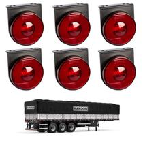 6 Lanterna Lateral Randon LED Rubi 85mm c/ Sup. - Conect. 6 Lanterna Lateral Randon LED Rubi 85mm c/ Sup. - Conect.