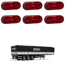 6 Lanterna Lateral Randon LED Rubi Saída Fios