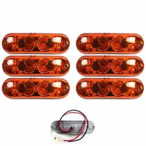 6 Lanterna Ônibus Caminhão Vigia Teto Cromada 2 LED 24 Volts AM 6 Lanterna Ônibus Caminhão Vigia Teto Cromada 2 LED 24 Volts AM
