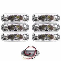 6 Lanterna Ônibus Caminhão Vigia Teto Cromada 2 LED 24 Volts CR 6 Lanterna Ônibus Caminhão Vigia Teto Cromada 2 LED 24 Volts CR
