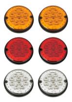 6 Lanterna Traseira 125mm Ônibus Comil Mascarello Neobus 10 LED 24V