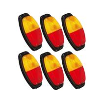 6 Lanterna Traseiro Reboque Universal Bicolor ( Canoinha )