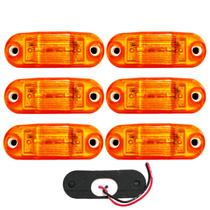 6 Lanterna Vigia Ônibus Caminhão 2 LED Âmbar BIVOLT +Chicote 6 Lanterna Vigia Ônibus Caminhão 2 LED Âmbar BIVOLT +Chicote