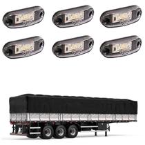 6 Lanternas Delimitadoras LED Carreta Lateral Cristal