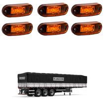 6 Lanternas Delimitadoras LED Carreta Randon Lateral Âmbar 6 Lanternas Delimitadoras LED Carreta Randon Lateral Âmbar