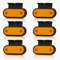 6 Lanternas Led Lateral Caminhão Carreta Reboque Bau Ambar