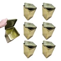 6 Lata Vazia 18l Bocaço Artesanato Alimento Banha Tinta Agua