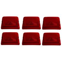 6 Lente Lanterna Lateral Retangular Carreta Furgao Gf0030