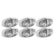 6 Lente Lanterna Para Choque Canoinha Cromado Gf0017cr