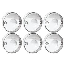 6 Lente Lateral Da Lanterna Bongo Âmbar Cristal - Pradolux P