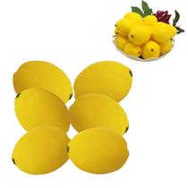 6 Limão Siciliano Artificial Realista Fruta Decorativa 6 Limão Siciliano Artificial Realista Fruta Decorativa