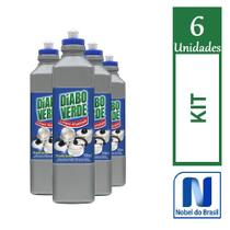 6 Limpa Alumínio Tradicional Diabo Verde 500ml Cada Unidade