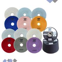 6 Lixa Diamantada Polir Mármore Granito Porcelanato 1 Rebolo