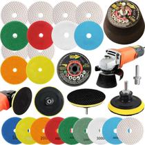 6 Lixas Grão 4 Pol. 100Mm Diamantada + 1 Rebolo Cônico 45 6 Lixas Grão 4 Pol. 100Mm Diamantada + 1 Rebolo Cônico 45