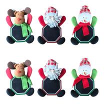 6 Lousas Enfeite de Natal de Pendurar 23cm Papai Noel Rena 6 Lousas Enfeite de Natal de Pendurar 23cm Papai Noel Rena