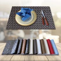 6 Lugares Americanos para Mesa e 6 Porta Copos em Trançado Marrom 6 Lugares Americanos para Mesa e 6 Porta Copos em Trançado Marrom