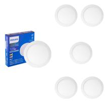 6 Luminária Led 12w Sobrepor Philips 6500k Bivolt 17cm Red.