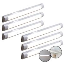 6 Luminaria Led Line 36w Luz Branco Frio Sobrepor Taschibra