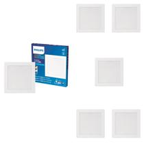 6 Luminária Led Plafon 18w Sobrepor Philips 4000k Bivolt