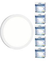 6 Luminaria LED Sobrepor Redondo 25W 6500K