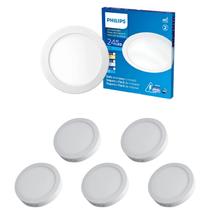 6 Luminária Plafon Led 24w Philips Sobrepor 6500k Bivolt