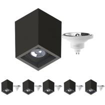 6 Luminária Sobrepor P/ 2 Lâmp Boxit + 6 Lâmpada AR111 12W 4000K 6 Luminária Sobrepor P/ 2 Lâmp Boxit + 6 Lâmpada AR111 12W 4000K