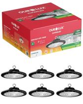 6 Luminárias High Bay UFO Preto 150W Bivolt Cor da Luz Branco Frio 6500K Ourolux 6 Luminárias High Bay UFO Preto 150W Bivolt Cor da Luz Branco Frio 6500K Ourolux