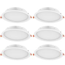 6 Luminárias Led De Embutir Redonda 3000k Ledvance 7021286 6 Luminárias Led De Embutir Redonda 3000k Ledvance 7021286