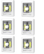 6 Luminarias Led Interruptor Sem Fio Iluminação Para Móveis Dimerizavel