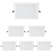 6 Luminárias Plafon Led 3000k Philips 18w 1300Lm Bivolt