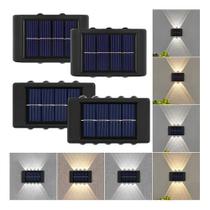 6 Luz De Led Arandela Forte Solar Decorativa Area Externa