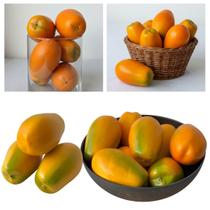 6 Mamões Fake (12cm) Com Detalhe Realista Decoração Temática De Restaurantes E Espaços No Estilo Tropical - DE2725 6 Mamões Fake (12cm) Com Detalhe Realista Decoração Temática De Restaurantes E Espaços No Estilo Tropical - DE2725