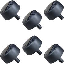 6 Manípulo Botão Fogão Mueller Fratello Vetro Preto Original