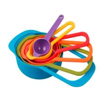 6 Medidores Colher Dosadora Para Bolos Kit Cozinha Colorido