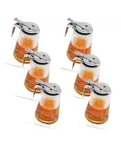 6 Meleira Para Mel Com Dosador 270ml Mesa Posta Café Da Manhã Euro Home 6 Meleira Para Mel Com Dosador 270ml Mesa Posta Café Da Manhã Euro Home