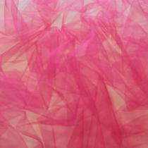 6 Metros Tecido Tule 100% Poliéster 1,20 Mt Largura Rosa Pink