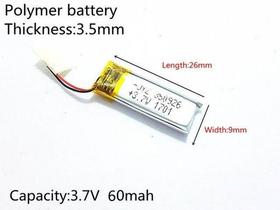 6 Mini Bateria 60 Mah 3,7v Fone Ouvido Bluetooth Head Set