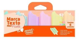 6 Mini Canetas Marca Texto Formato Picolé, Sorvete Kawaii